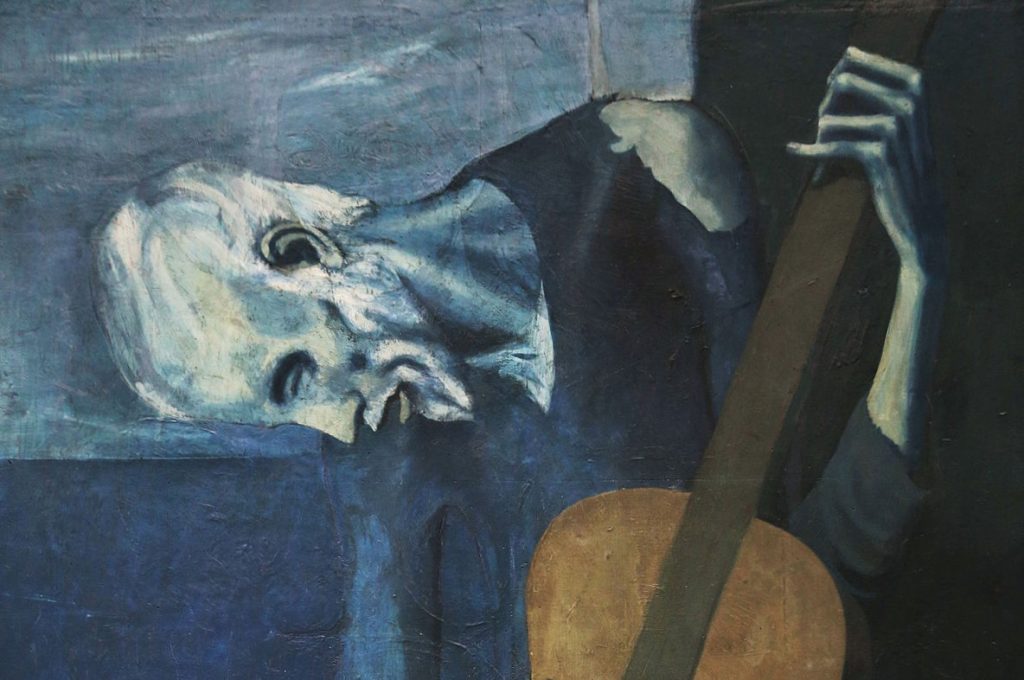 Pablo Picassos "Den gamle guitarist"